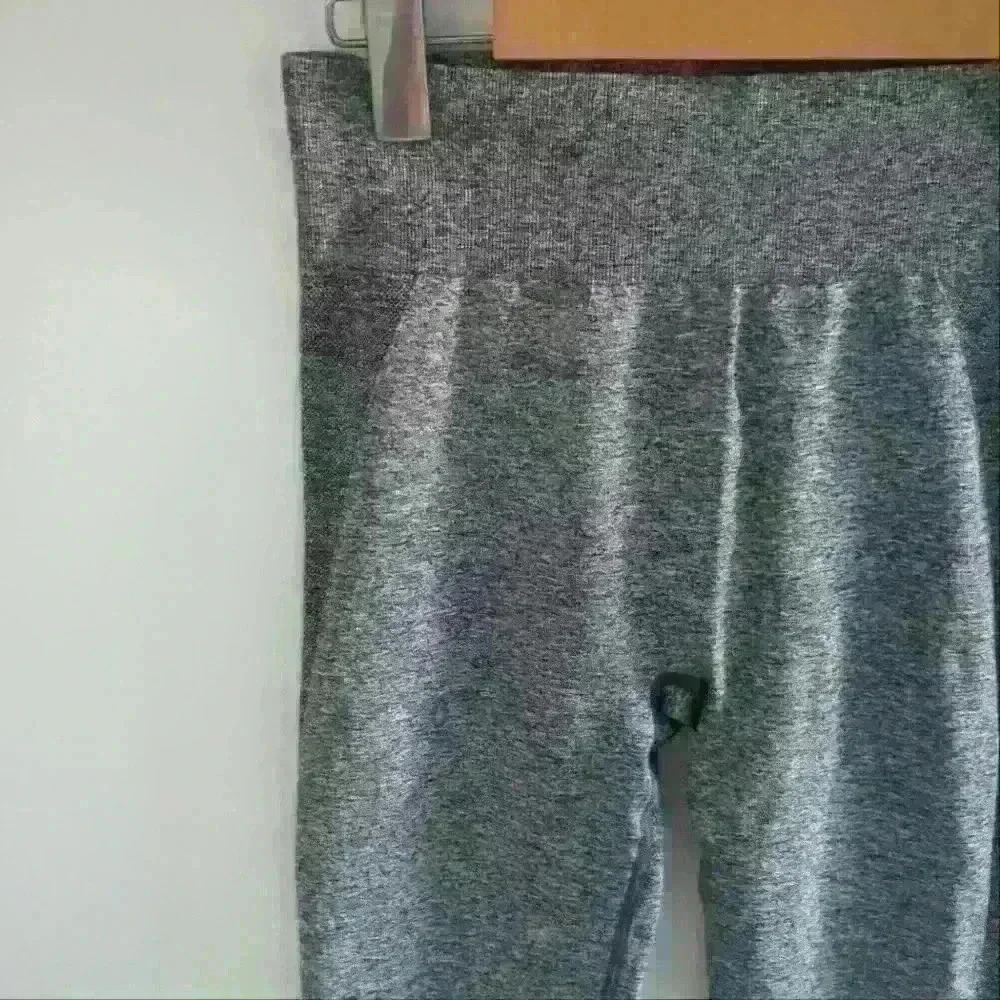 GYMSHARK  | Women's Charcoal/Dusty Pink Flex High Waisted Leggings - Picture 3 of 5